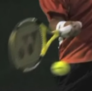 racquet-path Racquet path on the forehand in tennis