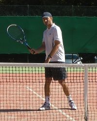 volley-body-rotation Rotate your body by 45 degrees in step two