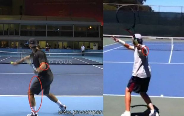 forehand-backswing Forehand backswing comparison