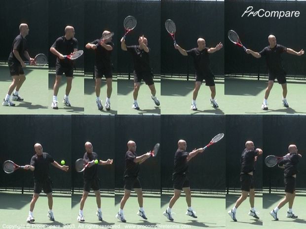 agassi-forehand-technique Andre Agassi forehand technique