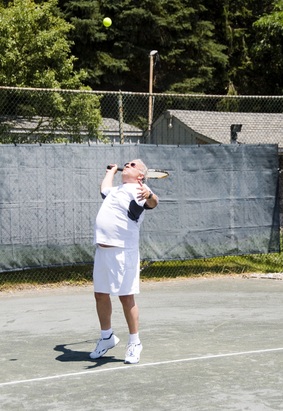 club player serve Serve of a club tennis player