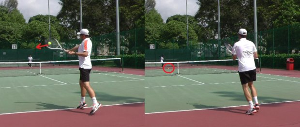 high-ball-backhand High ball to one-handed backhand