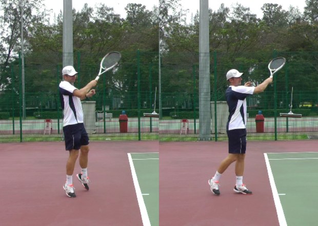 release-tennis-stroke Playing tennis with release