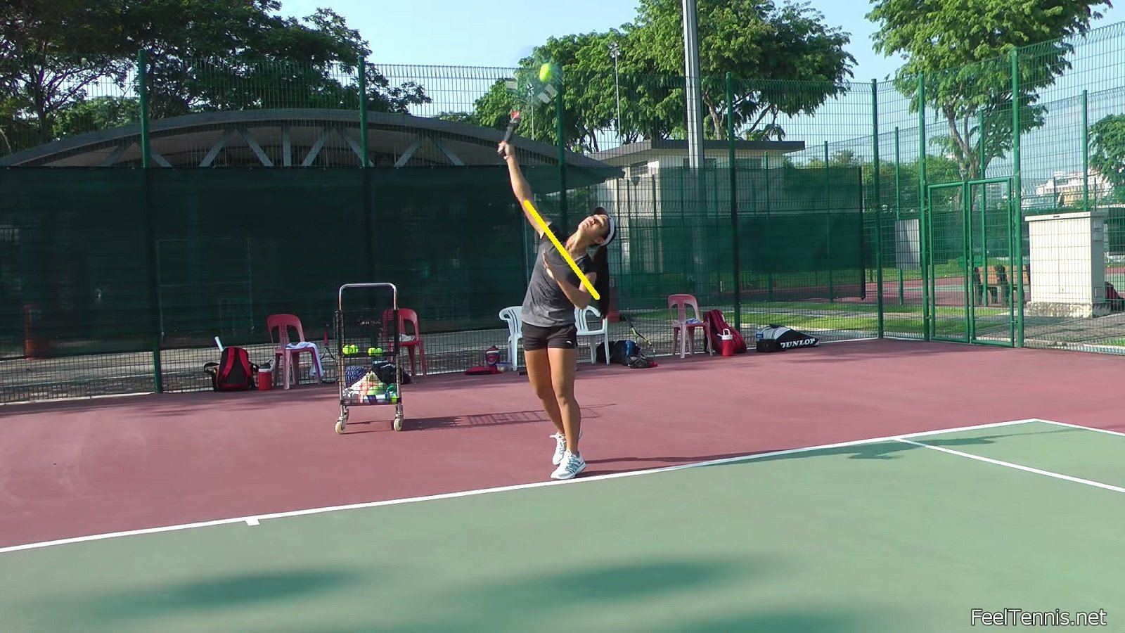 shoulders when serving