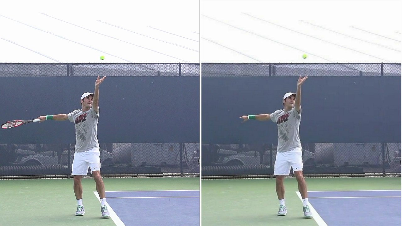 federer-backswing roger's serve backswing
