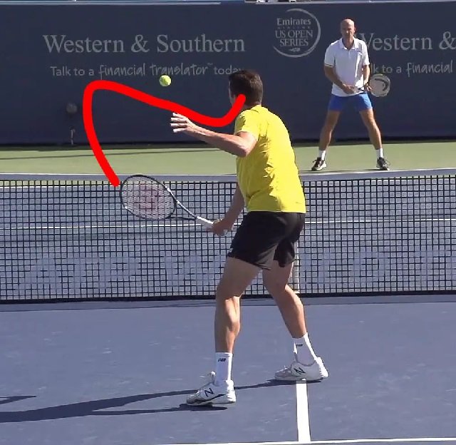 raonic-backhand-volley Milos Raonic backhand volley