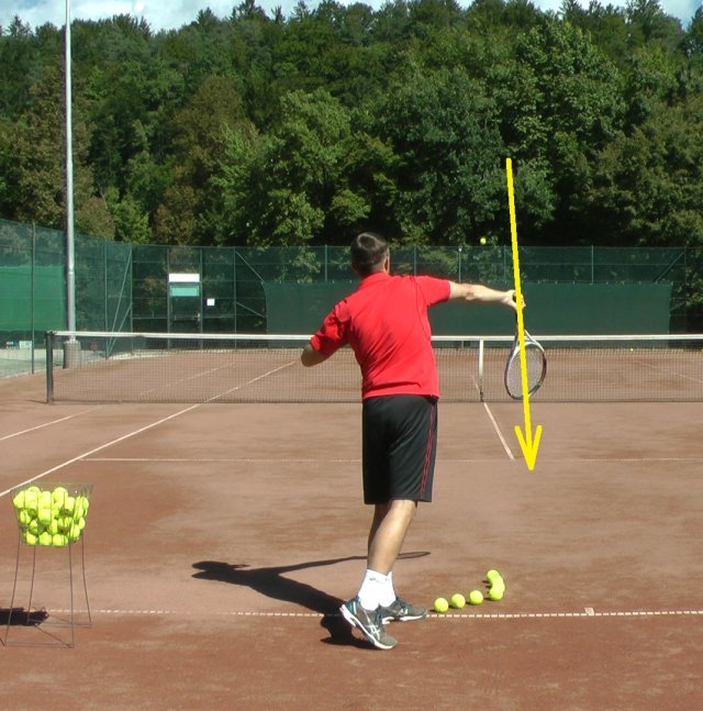pronation-path serve swing path with pronation