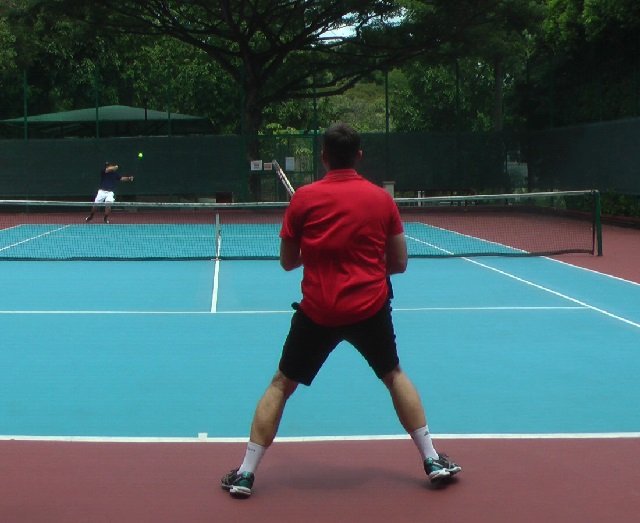 split-step-landing landing into a split step