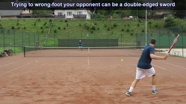 wrong-footing wrong footing shot in tennis