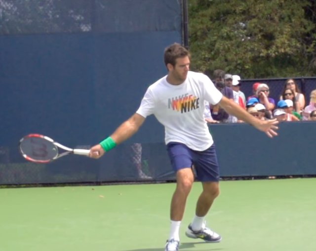 Juan Martin Del Potro forehand drop technique