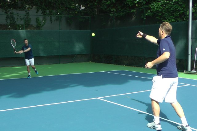 one-leg-drill open stance tennis forehand drill