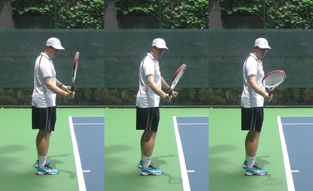 racket-angle-drop forehands grips in the drop