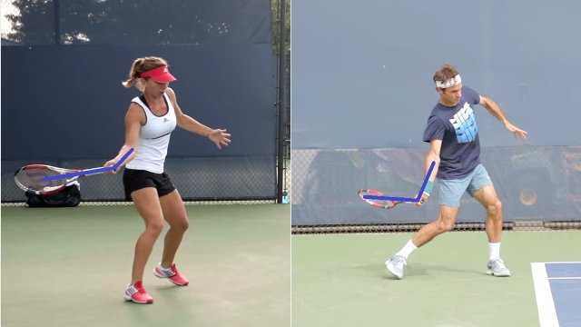 stable-wrist-swing forehand racket lag