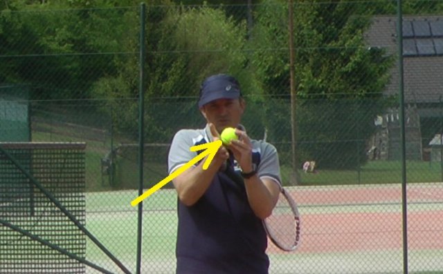 ball-contact-angle where to hit a tennis ball