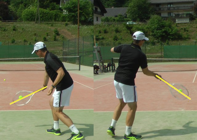 low-contact-point Racket orientation low contact point