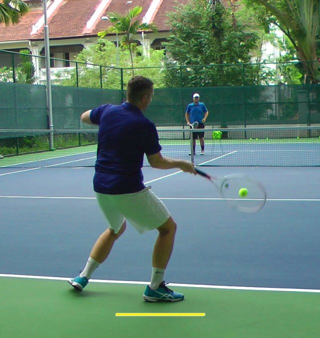 legs and arms coordination on forehand