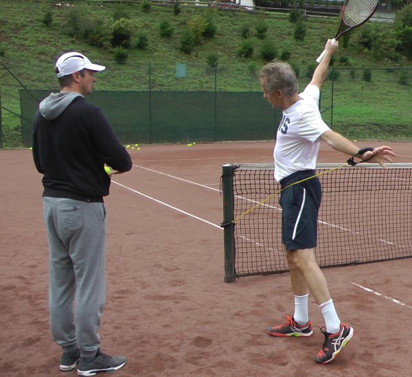 one-handed backhand private lesson
