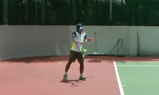 forehand-with-arm arming the forehand