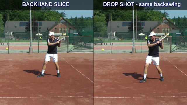 backhand-slice-drop-backswing backhand slice vs drop shot backswing