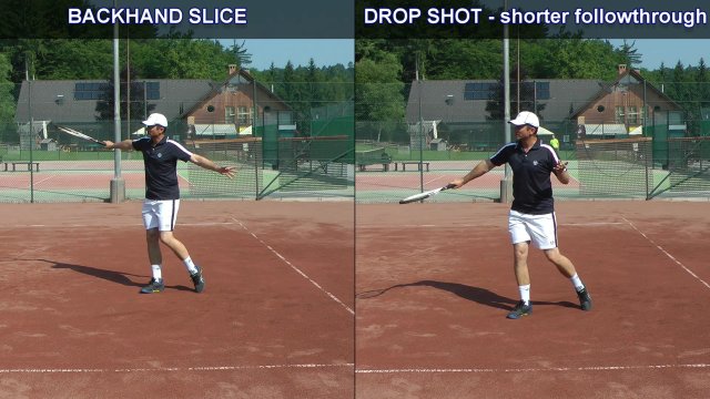 backhand-slice-drop-followthrough backhand slice vs drop shot followthrough