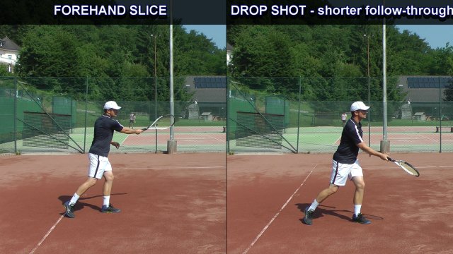 forehand-slice-drop-followthrough forehand slice vs drop shot followthrough