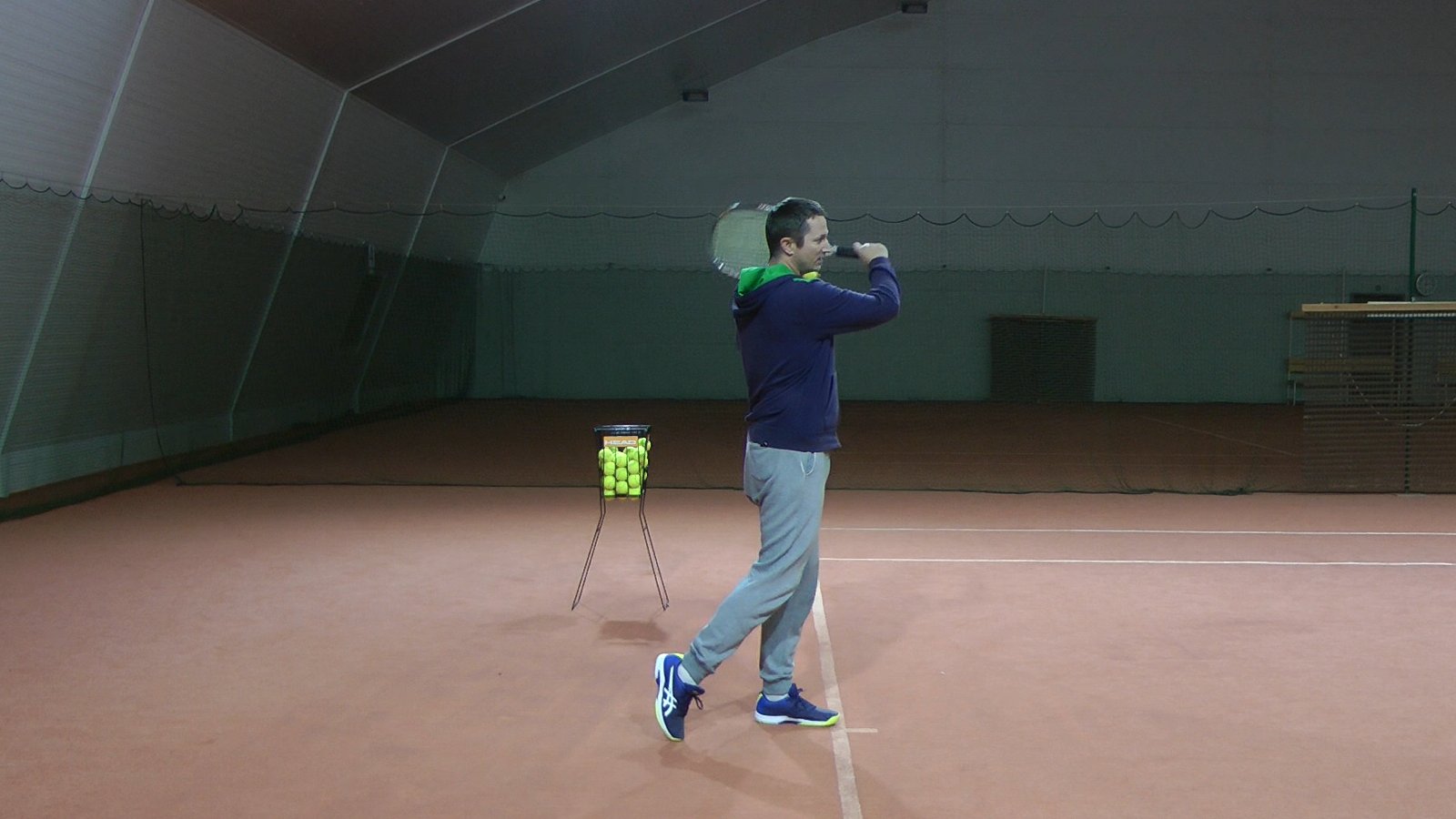 tennis forehand swing drill