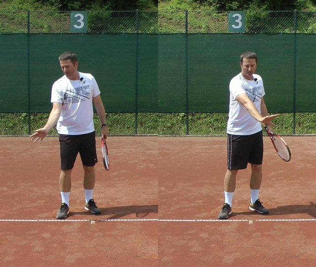 forehand-backhand switching from forehand to backhand