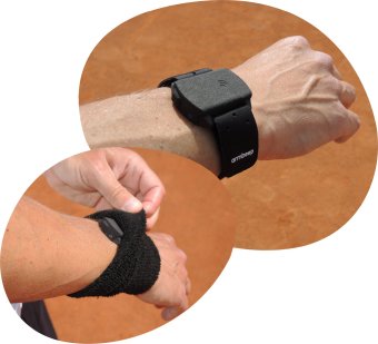 armbeep-wrist wearing armbeep on wrist