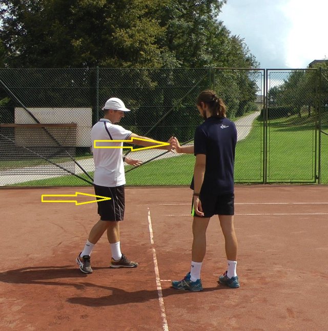 powerful contact from hips