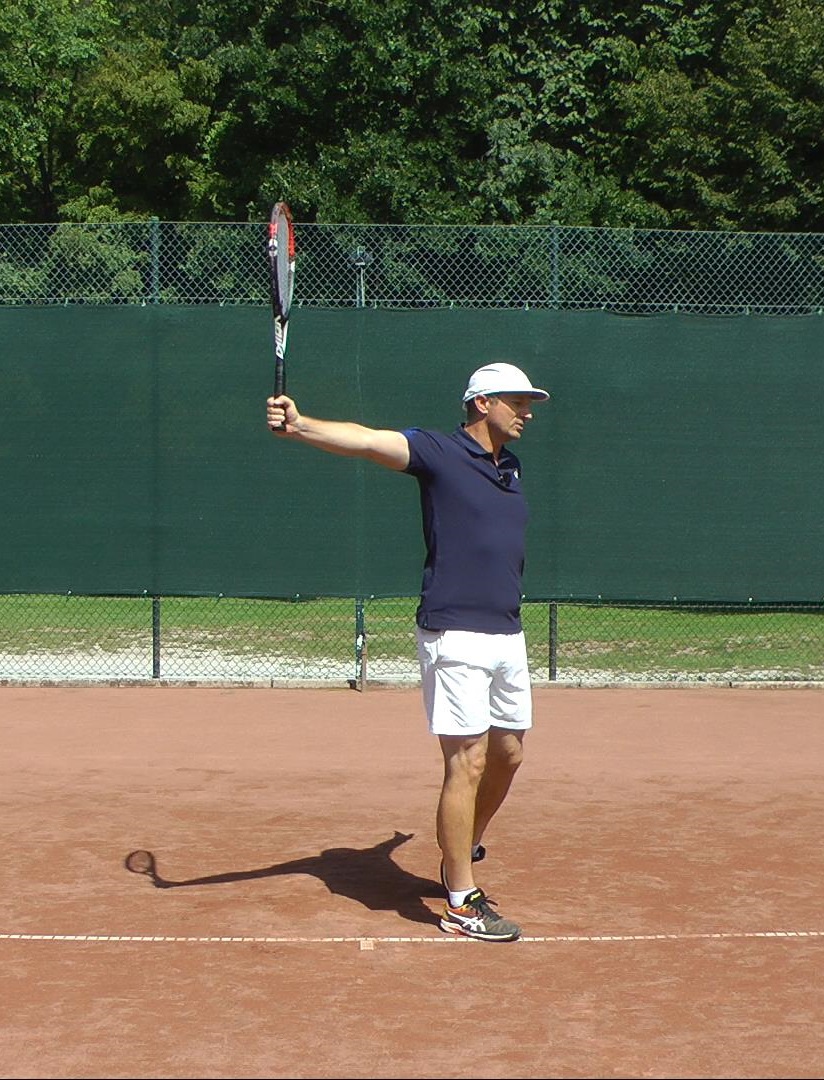 good rotation on the one-handed backhand