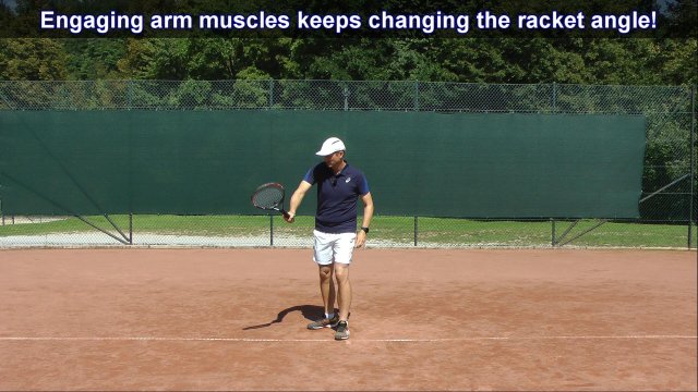 playing tennis with the arm