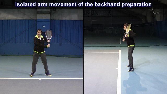 backhand-arm backhand arm movement