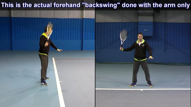 forehand-arm-lift tennis forehand backswing with arm