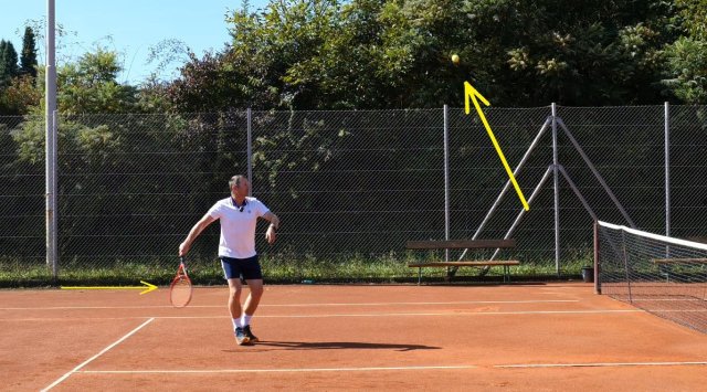 smash-backswing Poor preparation for the tennis overhead