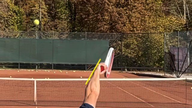 wrist-backview tennis serve in slow motion